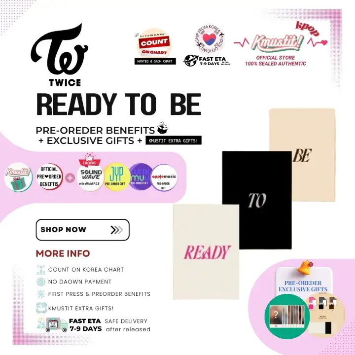 TWICE READY TO BE Mini 12th Album Preorder Gifts Soundwave JYP