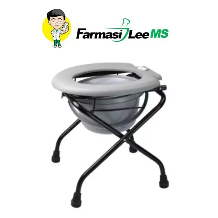 Farmasi Lee Ms Basic Foldable Commode Chair With Bucket And Cover Lazada