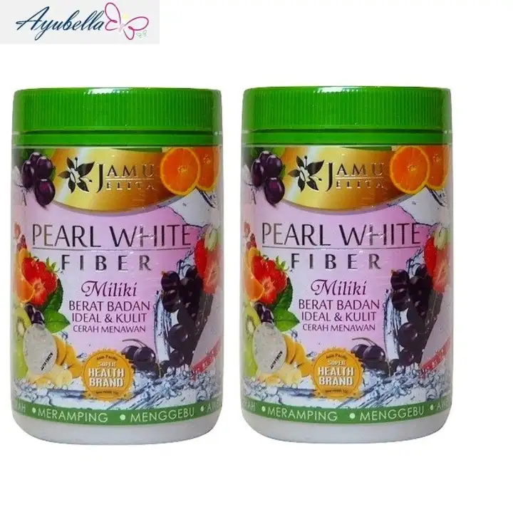 2 X Jamu Jelita Pearl White Fiber Putih Mulus Lazada