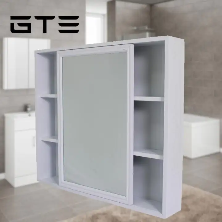 Gte Aluminum Bathroom Mirror Cabinet Box Grooming Case Storage Wall Hanging With Push Door Fulfilled By Lazada Gte Aluminum Bathroom Mirror Cabinet, Wall Mirror Storage Box