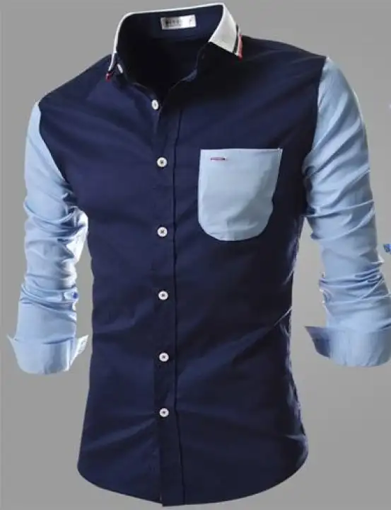 Men Long Sleeve Man Elegance Colar Branded Men Top Long Sleeve Shirt Baju Kemeja Lelaki Lengan Panjang Ready Stock Readystok Lazada