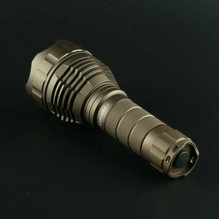 1Pcs Sand New Silver Color Convoy L2 DIY 18650 / 26650 Battery Extension Tube Flashlight Body Host Without LED and Driver - Sand Color