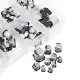 145pcs C0035 SMD 0.47 to 470uF Electrolytic Capacitors Assortment Kit, 10 Values - b. 