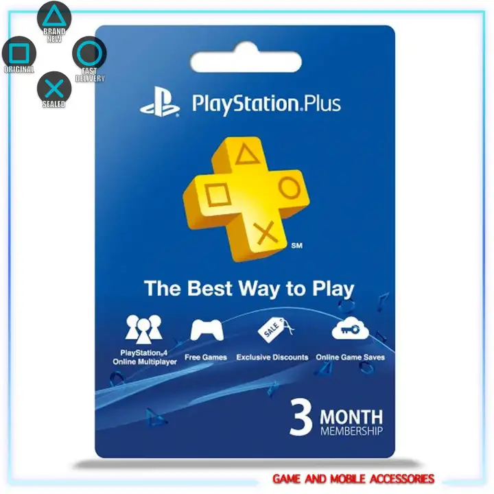 Playstation Plus 3 Month Malaysia Ps4 Ps3 Psvita Digital Code Card Lazada