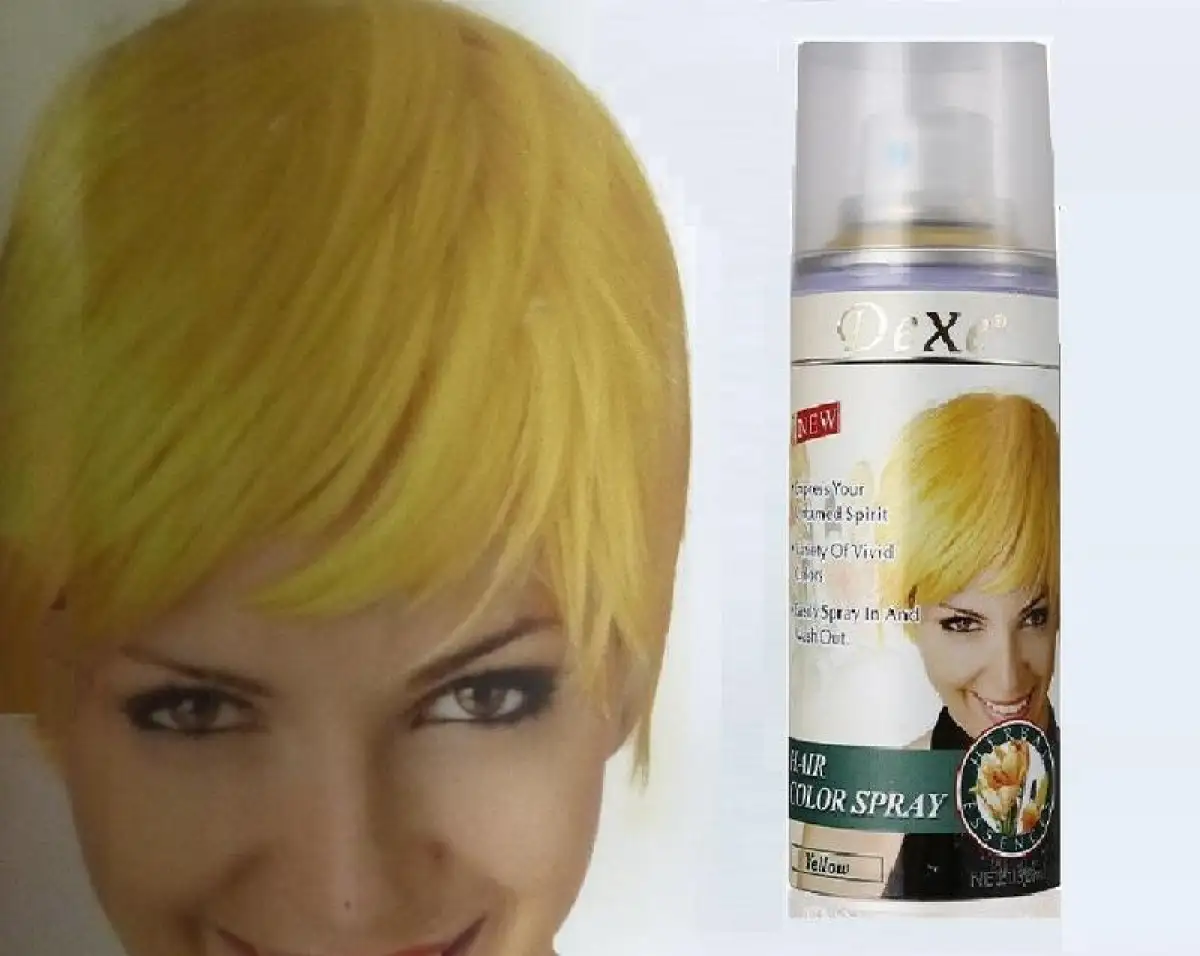 Yellow Hair Spray Color