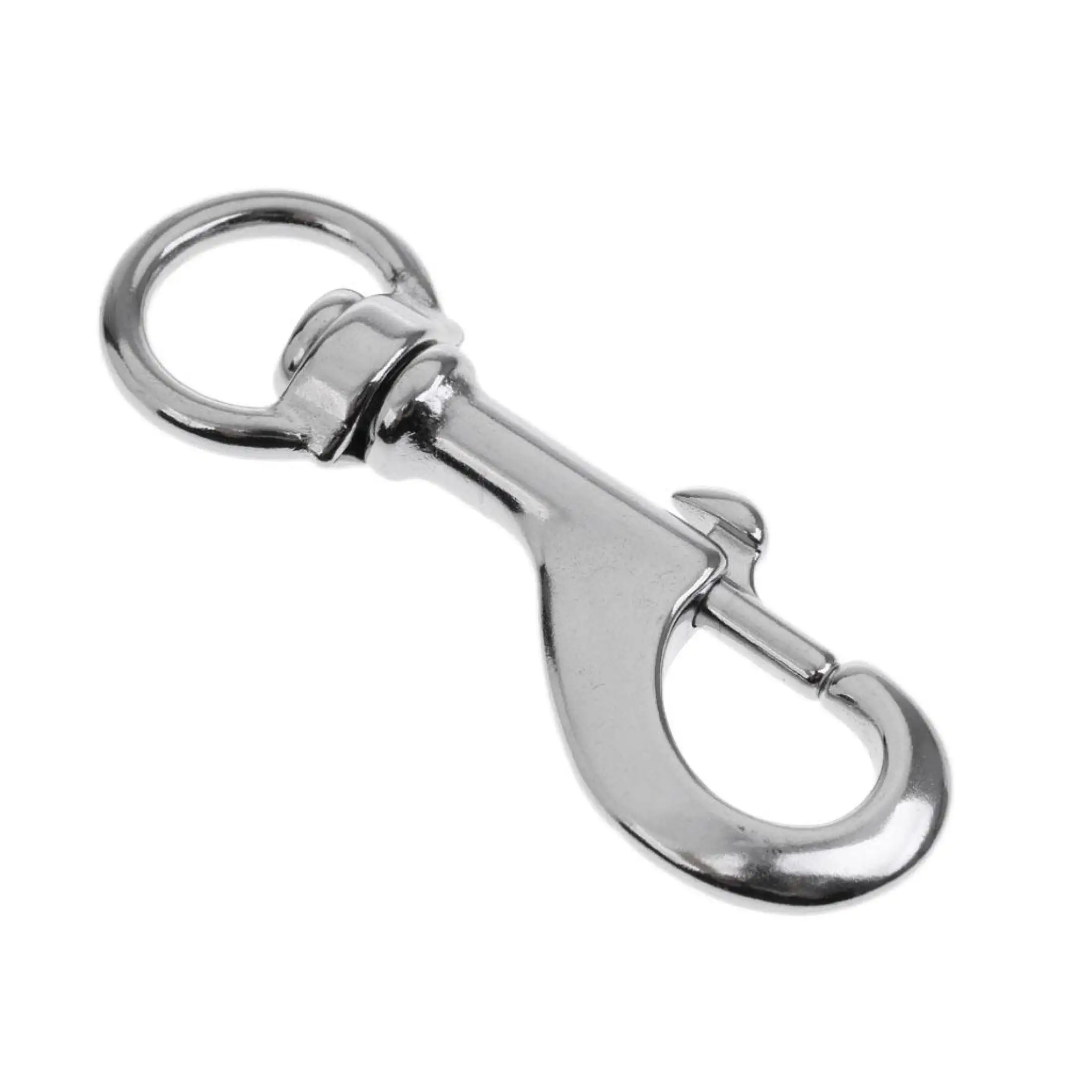 6x Stainless Steel Swivel Round Eye Bolt Snap Key Chain Clip 80/68mm Length