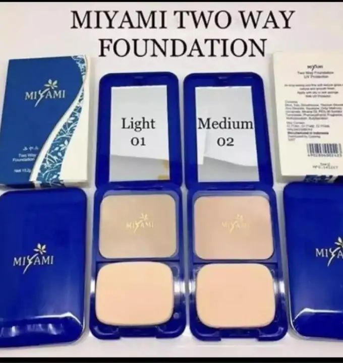Miyami Compact Powder Light Or Medium Free Gift Lazada