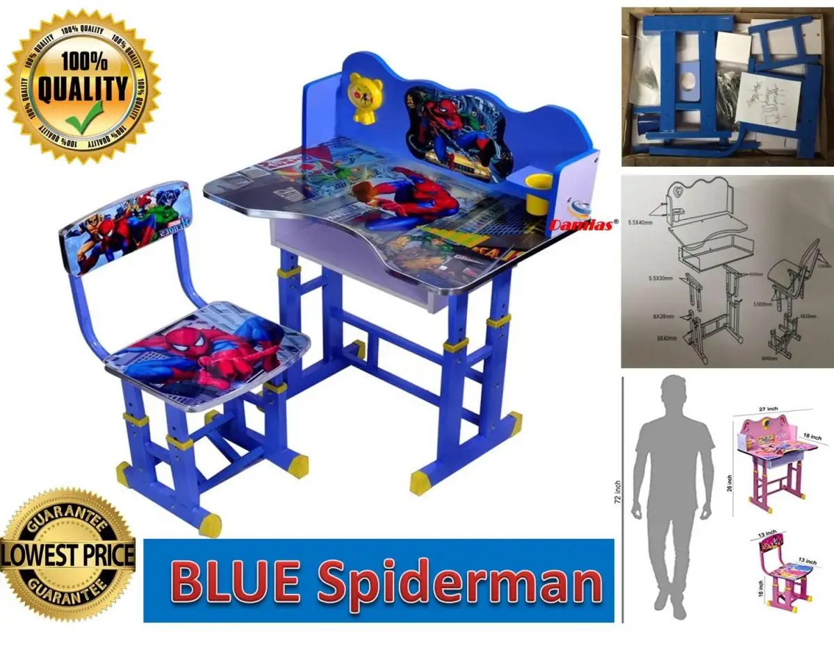 Set Meja Belajar Kanak Kanak Spiderman Lazada
