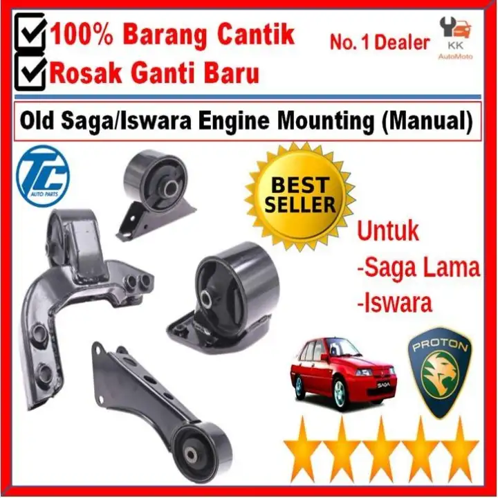 Old Saga Iswara Manual Engine Mounting 1 Set Tc Lazada