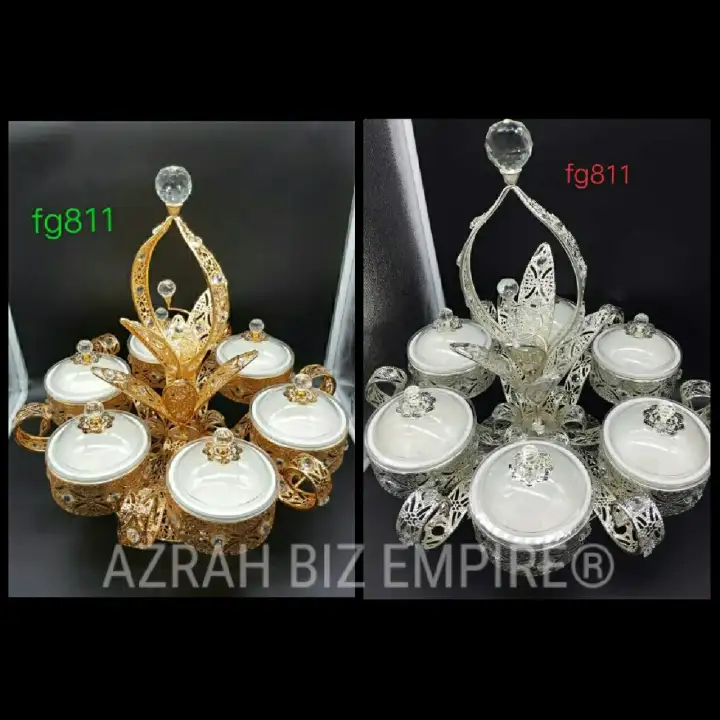Exclusive 13pcs Rotating Canister Jar Gold Silver Set Balang Kuih Bekas Kuih Raya Deraja Lazada