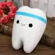 Fashion Cute Teeth Soft Squishy Phone Charms Super Slow Rising Ballchain Kid Toy Blue. 