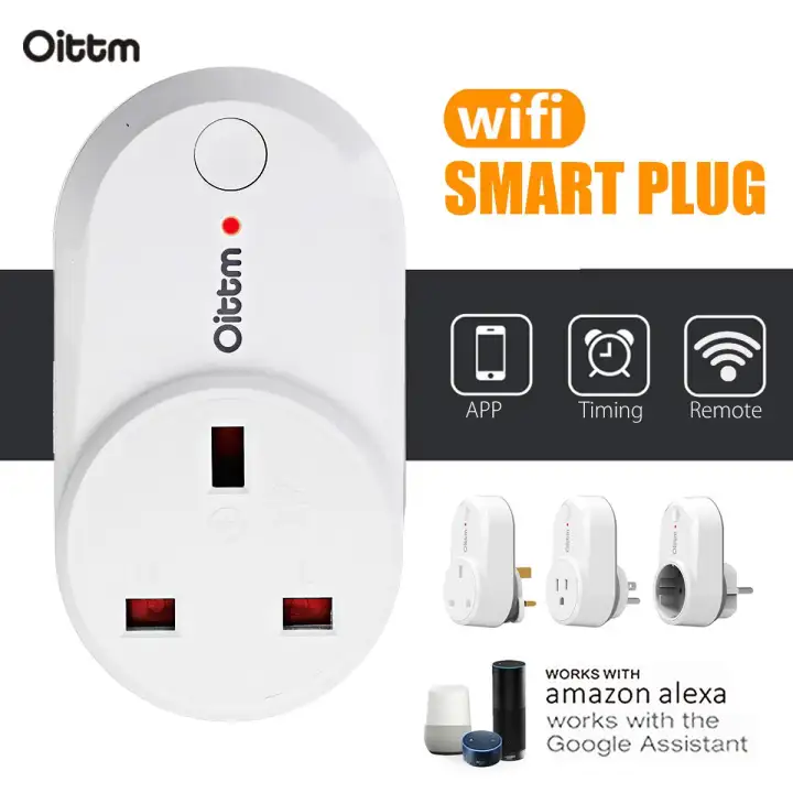 Oittm WIFI New Smart UK Plug Socket Outlet Works With Alexa/Echo/Google Home - British rules
