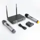ARCHEER Home Karaoke LCD UHF Dual CH Wireless Handheld Microphone System / 2 Mic. 