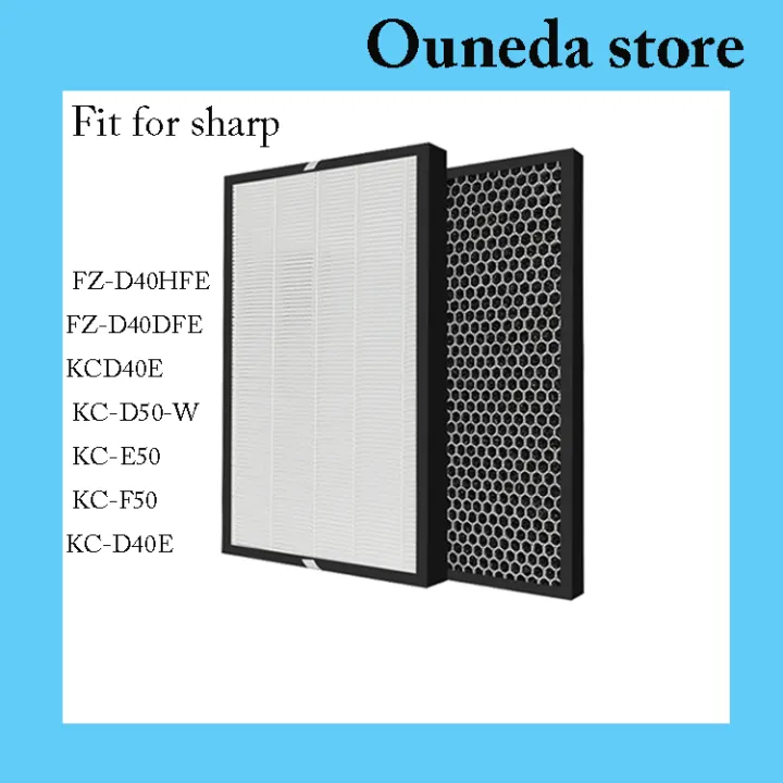 For Sharp Replacement Fz D40hfe Kcd40e Kcg50lw Kcd40eb Kc D50 W Kc E50 Kc F50 Kc D40e Hepa Filter Carbon Filter Fz D40dfe Air Purifier Filter Lazada Singapore