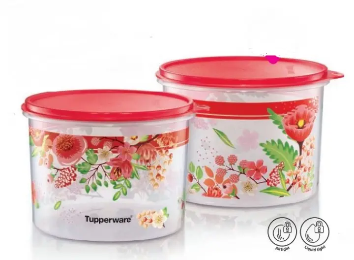 Tupperware Lucky Blooms Canister 2.4L (2pcs)