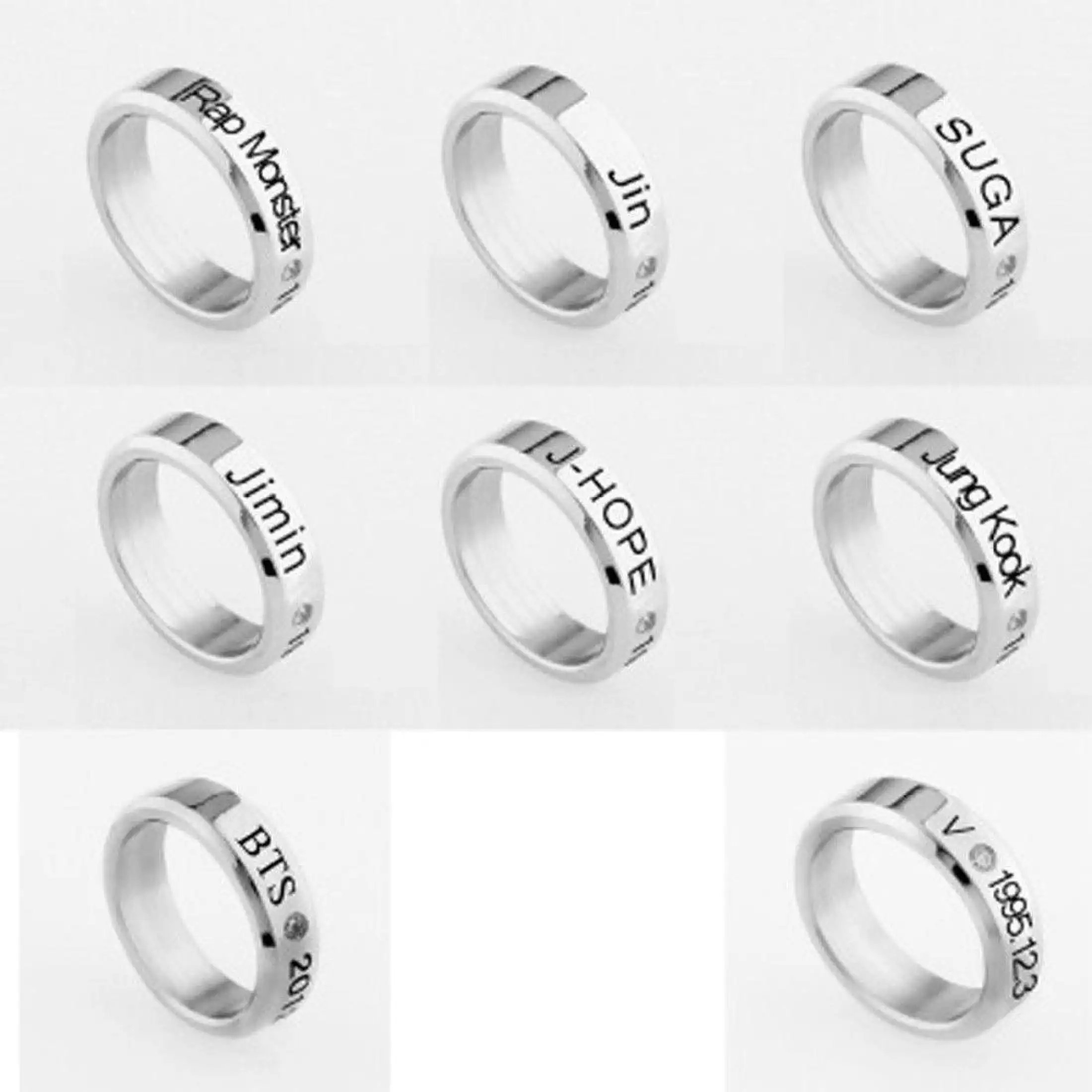 Meiyang Kpop Bangtan Boys Titanium Steel Ring Suga Jin V J Hope Fashion Jewelry Lazada Ph
