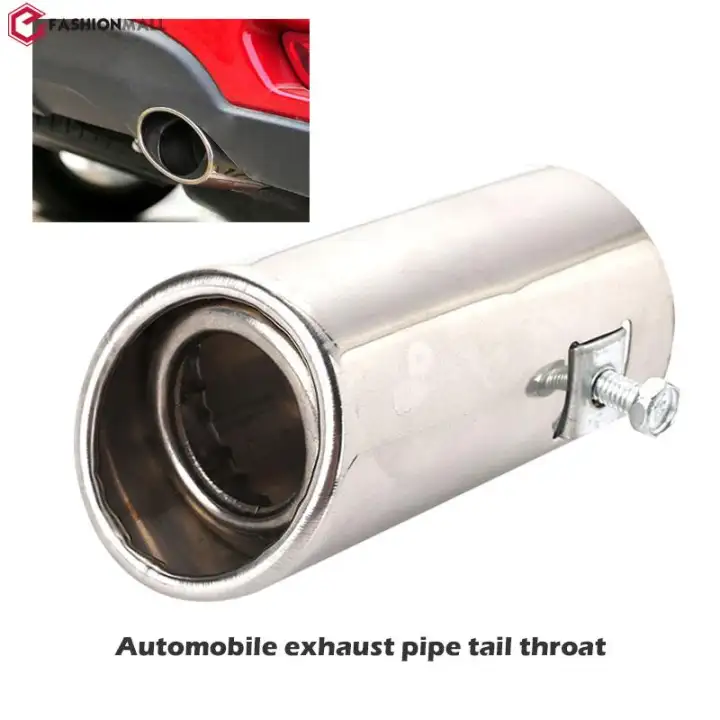 Efashionmall Diameter 51-51Mm Kereta Tail Paip Muffler Tip Paip Ekzos Tail  Belakang Pengurangan Bunyi Kenderaan Auto Keluli Tahan keluli