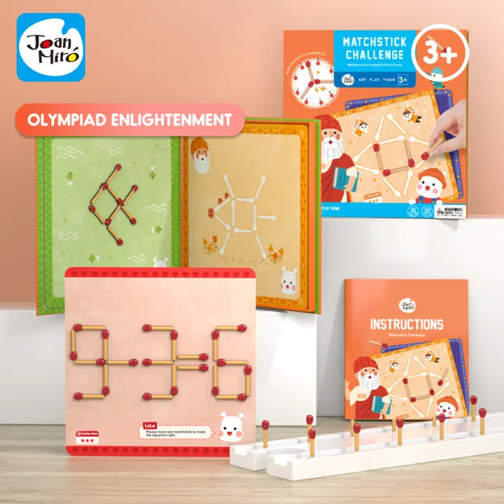 Jar Melo Math Olympiad Game Children Matchstick Game Kids Logical Thinking Training Educational Math Toys for Toddlers Travel Toys Age 5+