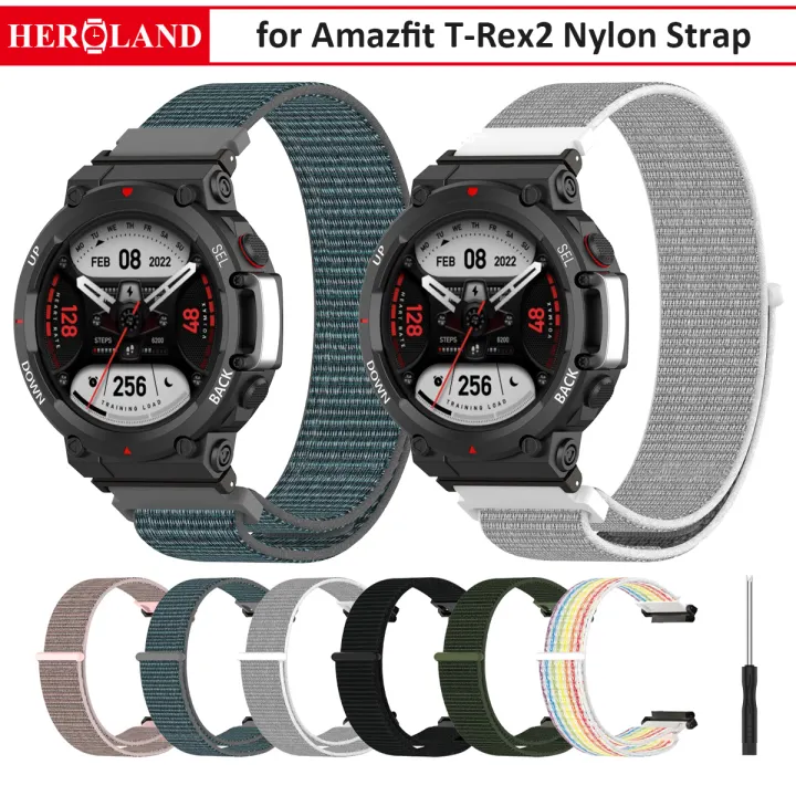 Velcro Nylon Loop Watch T Rex 2 Replacement Wristband Strap for Amazfit T Rex2