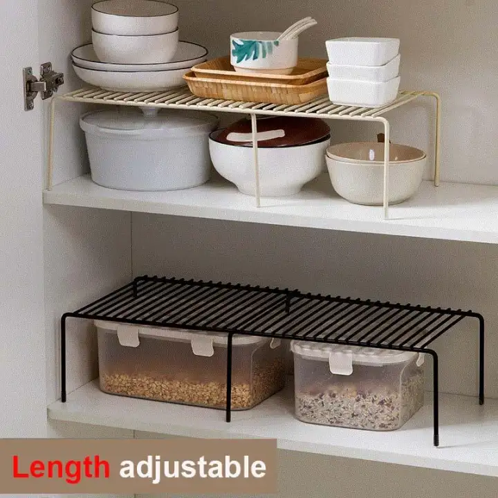 1pcs Adjustable Kitchen Storage Rack, Adjustable Cupboard Shelving