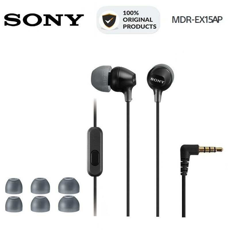 Tai nghe mdr-ex15ap sony chính hãng tai nghe có dây giắc cắm 3.5mm tai nghe chơi game tai nghe rảnh tay tai nghe có mic cho ios android iphone huawei samsung xiaomi oppo vivo
