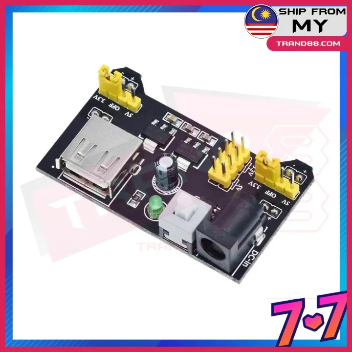 Arduino 5V 3.3V MB102 Breadboard Power Supply Adapter Shield Module (MB-102)