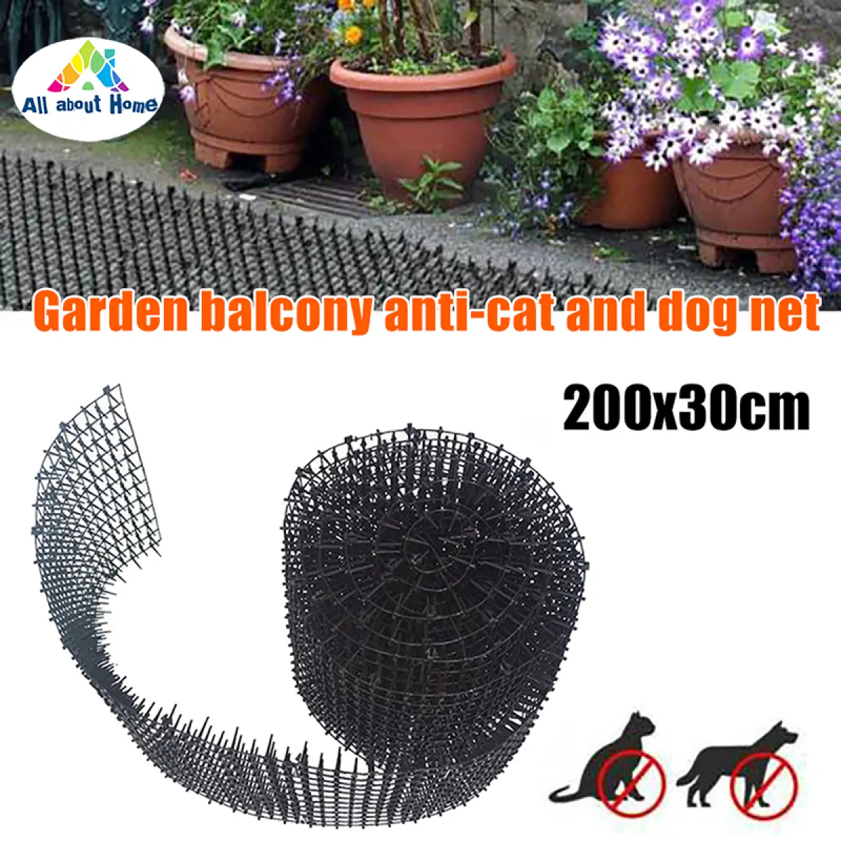 Abh Taman Balkoni Anti-Kucing Anti-Anjing Mat Mat Kucing Scat Mat 