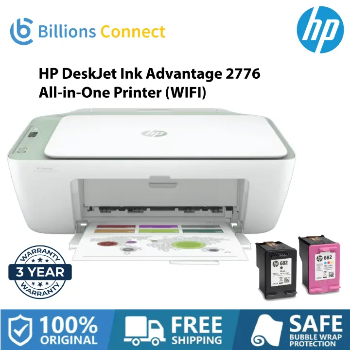 HP DeskJet Ink Advantage 2776 All-In-One AIO Printer (Print, Scan, Copy, Wireless)