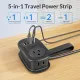 Mini Power Strip with 3 USB Ports, ORICO 2 Outlet Portable Flat Plug Strip with 120cm Small Extension Cord, No Surge Protector for Cruise Ship Essentials Travel[3Pin US plug]. 