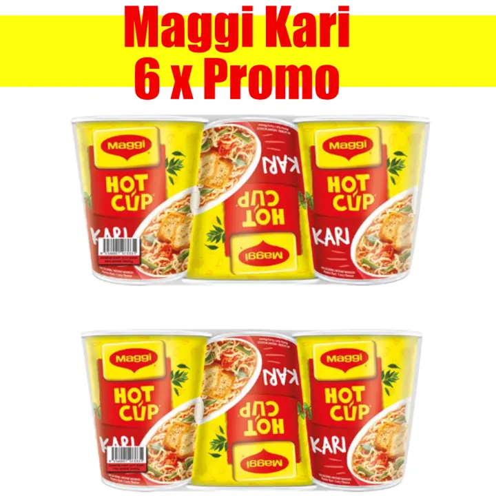 Maggi Kari Hot Cup 59g X 6 Promo Lazada