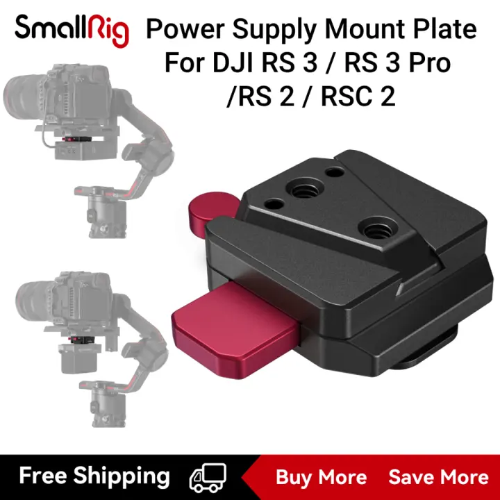 SmallRig Power Supply Mount Plate for DJI RS 3 /RS 3 Pro /RS 2 /RSC 2 Stabilizer for V Mount Battery & NP-F Battery 4189