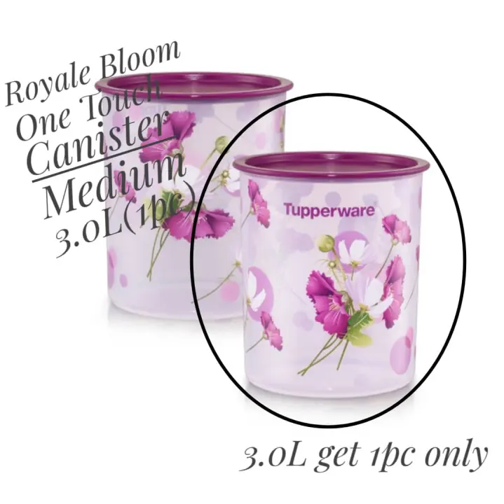 Tupperware Royale Bloom One Touch Canister Medium 3.0L(1pc)
