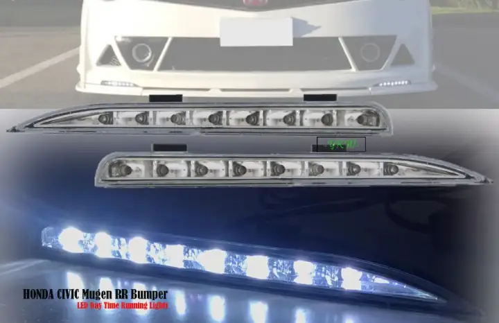 Honda Civic 06 11 4dr Mugen Rr Bumper Led Day Time Running Lights Kit Fd2 Fd1 Csx Lazada