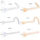 10 Pcs/lot 20G Bioflex Clear Nose Rings Retainer L-Shaped Nose Screw Studs Skin Color Nose Bone Pins 2mm Ball Nostril Piercings Body Jewelry. 