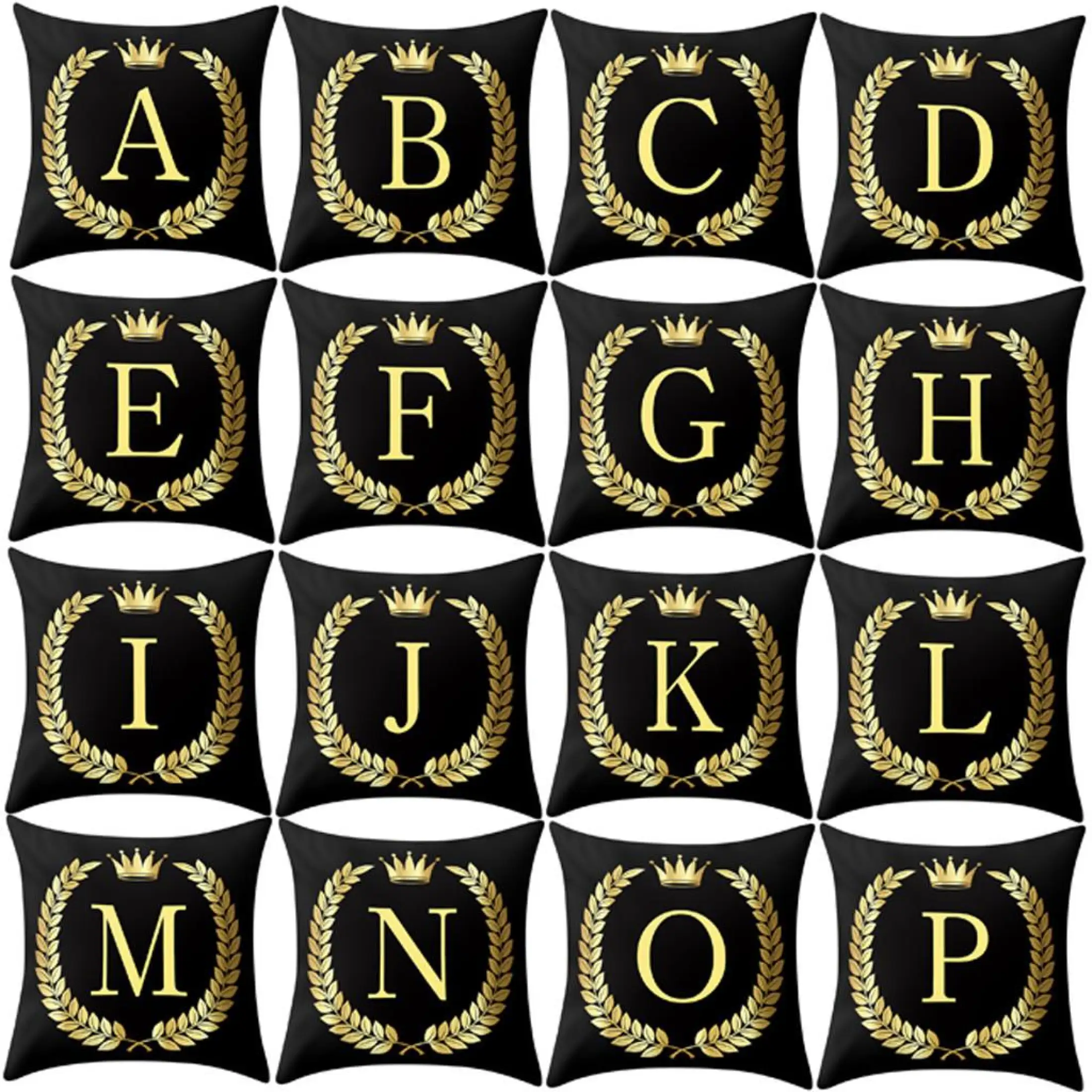 hotilystore pillow cover black and gold letter pillowcase sofa cushion cover home decor lazada ph