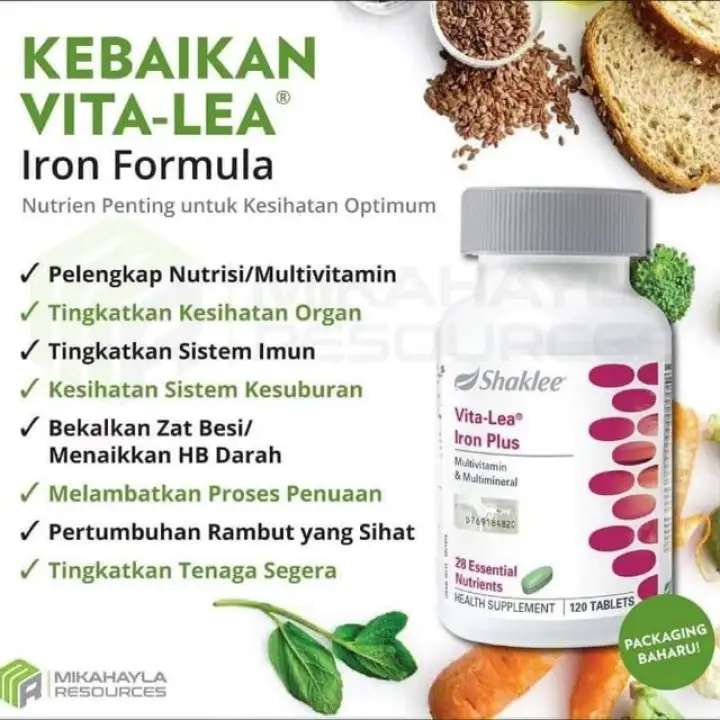 Vita Lea Iron Plus 120 Tablets Ready Stock Lazada