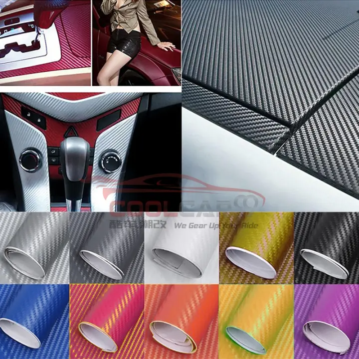 Nexusconcept 3d Carbon Fiber Vinyl Motorcycle Car Wrap Sheet Roll Film Car Stickers Sticker Kereta 127cm X 60cm Lazada