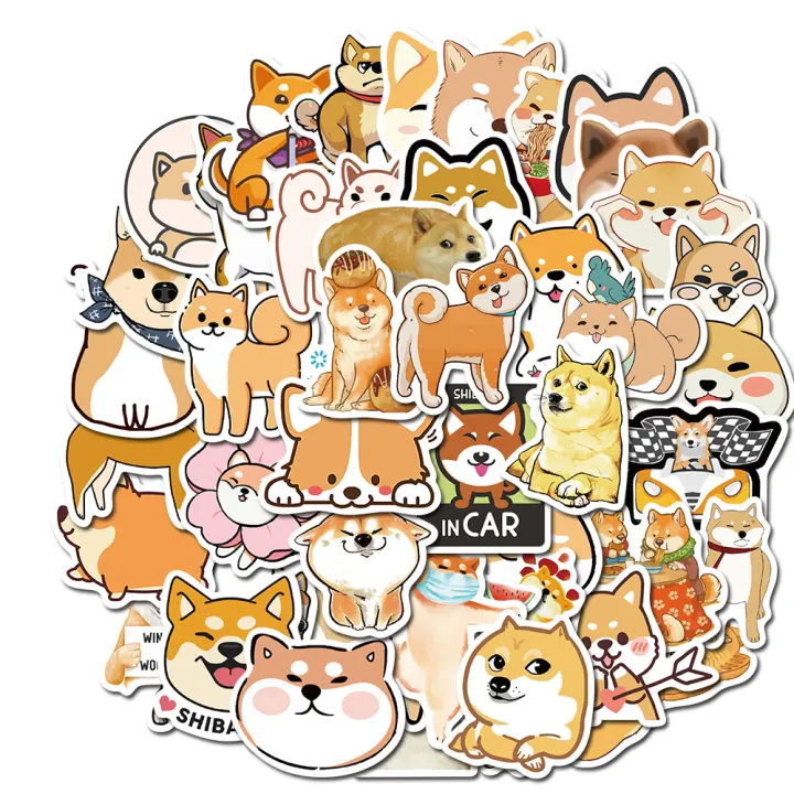 50 Miếng Dan Hinh động Vật Cho Shiba Inu Doge Thu Cưng đang Yeu đồ Dung