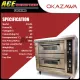 [ OKAZAWA ] Gas Oven 2 Deck 4 Tray Commercial Gas Oven 20-400℃ 4 Pcs Tray With Timer Function GVL24. 