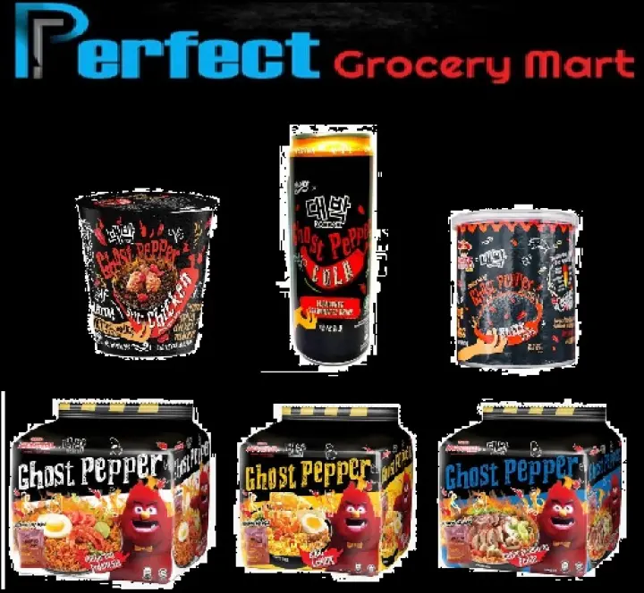 24hour Delivery Daebak Ghost Pepper Flaming Spicy Chicken Noodle Mee Cup Cola Drink Potatochips Monster Noodles Lazada