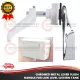 CHROMED METAL LEVER FLUSH HANDLE FOR LOW LEVEL CISTERN TANK PEMULAS JAMBAN HANDLE. 