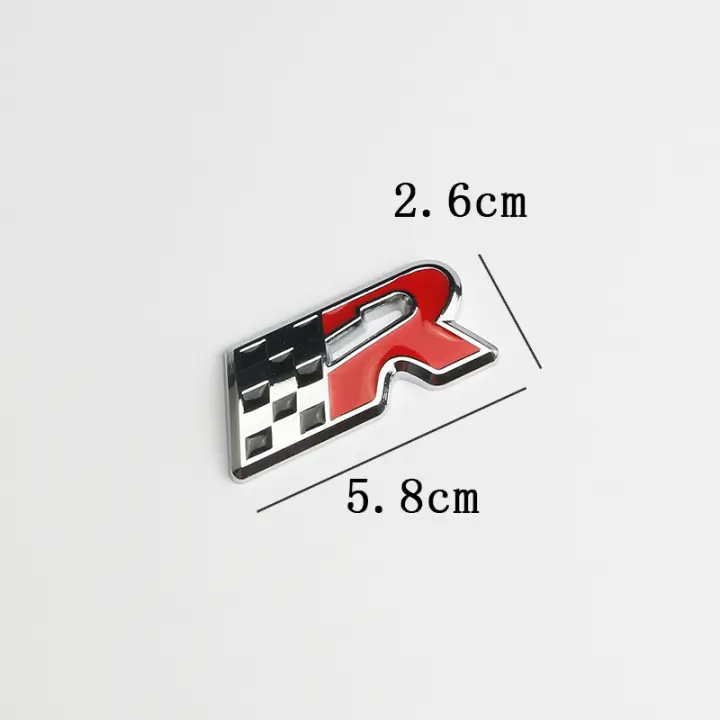 Red Flag R Badge Car Front Emblem Sider Sticker for Cupra Ibiza Altea Leon