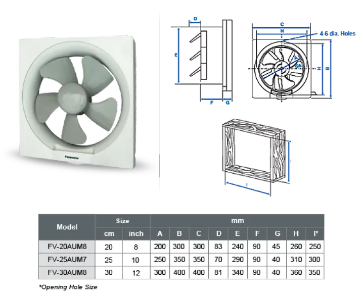Panasonic Ventilation Fan Fv 20aum8 8 Amp Quot Wall Mount Exhaust Fan Lazada