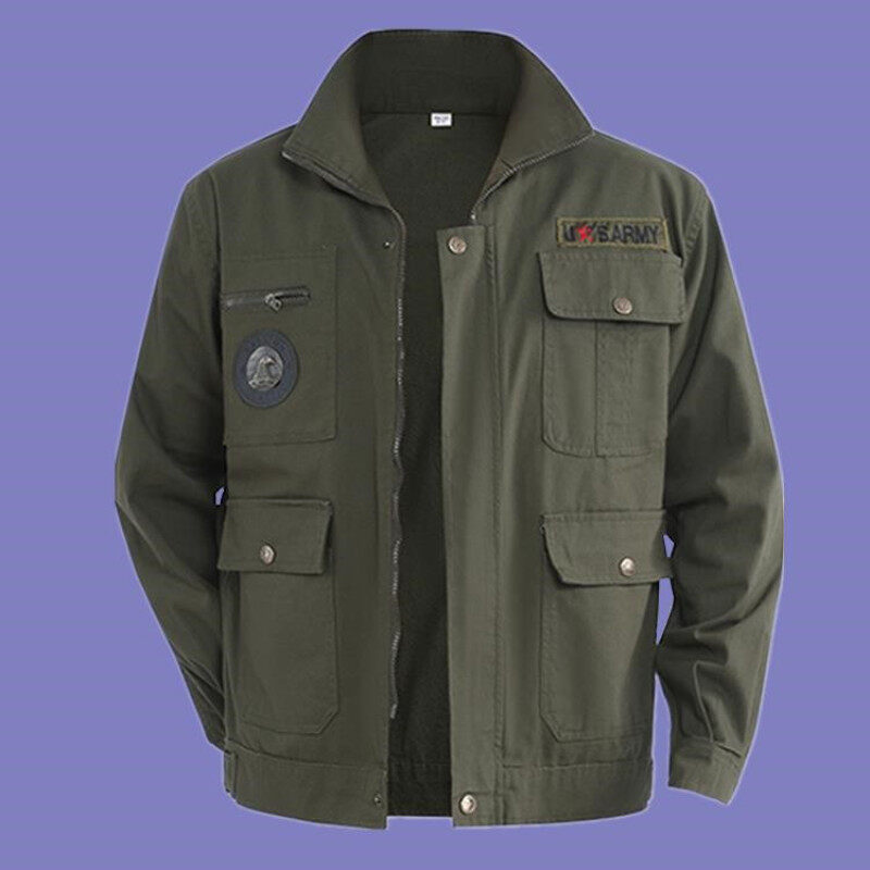 Áo Khoác Chống Gió Cho Nam Phi Công Áo Khoác Chiến Thuật Quân Sự Cho Nam Áo Khoác Túi Hộp Dụng Cụ Cho Nam