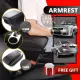 Proton Saga BLM FLX FL Armrest Arm Rest Premium Adjustable Double Layer 7USB / 4USB ( Black / Red Stitching ). 