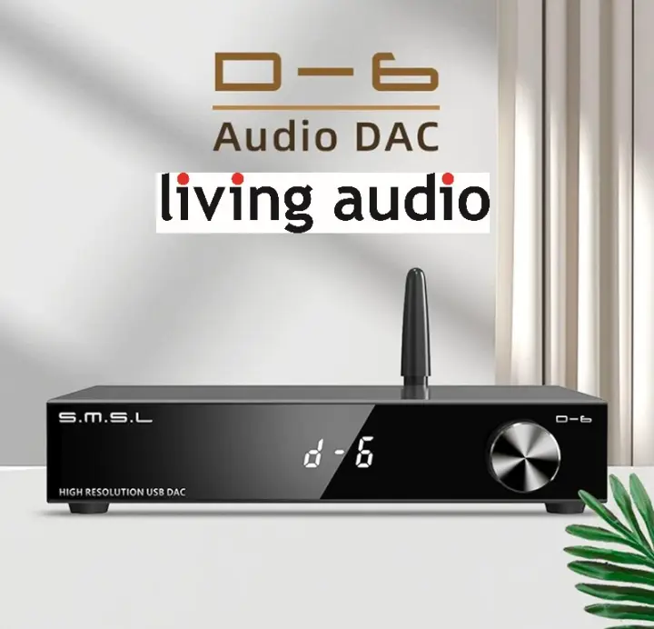 SMSL D6 DAC Dual AK4493s Bluetooth 5.1 PCM 768kHz/32Bit DSD512 Decoder with Remote Control D-6
