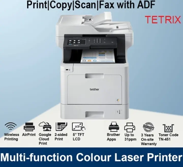 Brother MFC-L8690CDW Wireless & Wired Network Professional Colour Laser Multi-Functional Centre Printer Color Duplex Print Scan Copy Fax MFCL8690CDW MFC-8690CDW MFC L8690CDW MFC-L8690