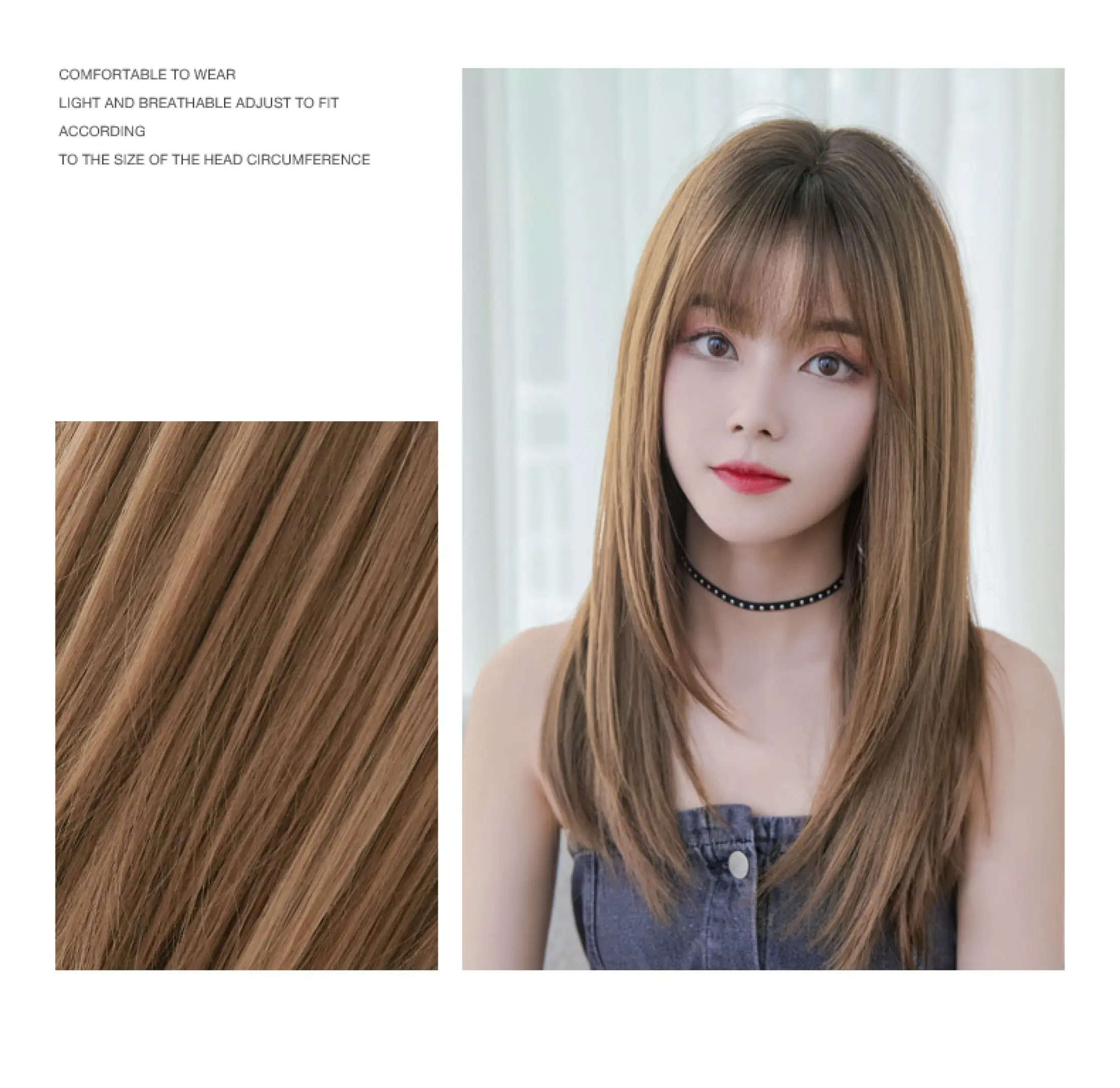 Black Wig For Women Long Straight Hair Wig With Bang Female Full Wig For Women 2020 Fashion Human Hair Wigs Black Tea Lazada Singapore