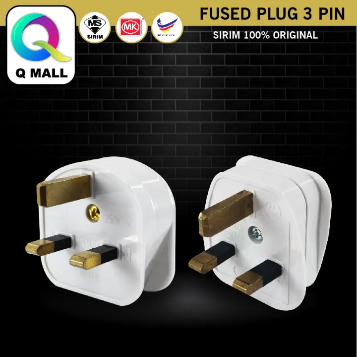 Q Mall Heavy Duty Plug 3 Pin Geloof Mk 654 13amp Fused Plug Kepala Plug Elektrik Sirim Approved Lazada