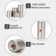 304 Stainless Steel Round Coupling Nuts M2 M 2.5 M3 M4 M5 M6 M8 M10 Extend Long Lead Screw Connection Nut Connector Joint Sleeve Nuts Metric Thread Length 4mm-50mm. 